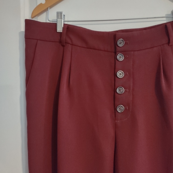 Anthropologie Sasha Button Fly Tapered Trouser Pants - Picture 5 of 14